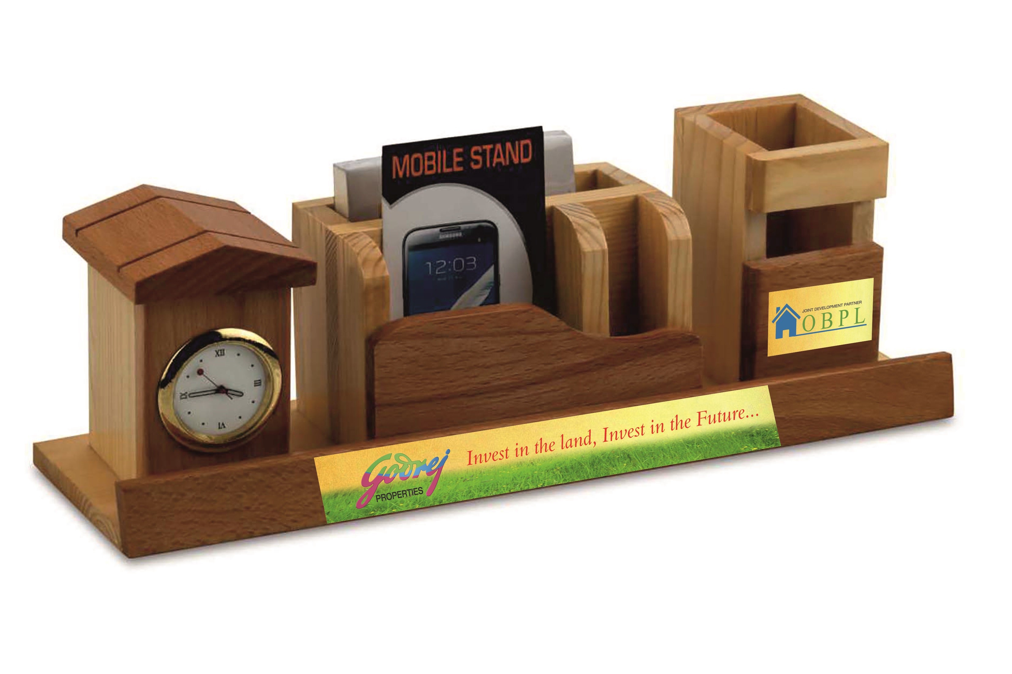 Multi-Section Wooden Desk Set